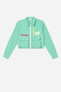 Fila Alina Zip Skjorte Dame Blå Grøn | 683-PBZKSA