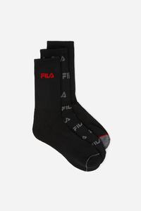 Fila Crew 6-Pack Sokker Dame Sort | 104-RKJALY