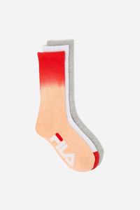 Fila Dip Dye Crew 3-pack Sokker Dame Koral | 728-YRTHOP