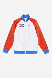 Fila Dominican Republic Træningsjakke Dame Rød Hvide Blå | 439-RNCKQI