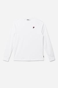 Fila Flynn Tee Long Sleeve Dame Hvide | 407-UTWEBN