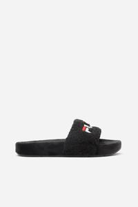Fila Fuzzy Drifter Badesandaler Dame Sort Rød Hvide | 517-NBPYRD