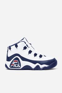 Fila Grant Hill 1 Støvler Herre Hvide Mørkeblå Rød | 752-HAQKIR
