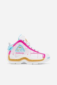 Fila Grant Hill 2 Sneakers Dame Hvide Lyserød Citron | 809-JFCNGW