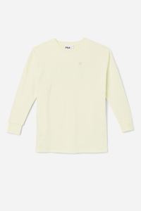 Fila Janet Oversized Tee Long Sleeve Dame Gul | 065-NMQGDJ