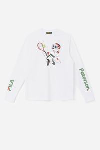 Fila Paterson Tee Long Sleeve Herre Hvide | 597-QFTARG