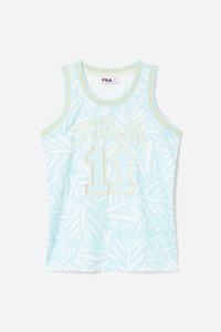 Fila Quincy Basketball Jersey Dame Blå Hvide | 905-TXOWCS