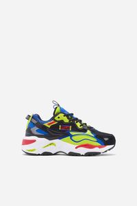 Fila Ray Tracer Apex Track Sko Børn Sort Blå Rød | 420-FDSQIG