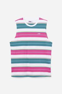 Fila Sandu Uden Ærmer Tee T Shirts Herre Hvide Fuchsia Lilla | 846-NCTODH