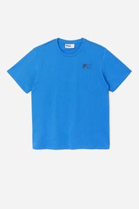 Fila Track Tee T Shirts Herre Blå Hvide | 128-XMFWHJ
