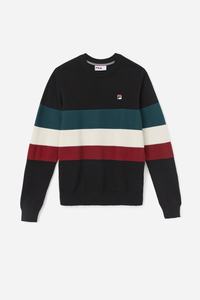 Fila Willkie Sweater Trøjer Herre Sort Hvide | 679-TCJLAK