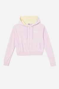 Fila Zura Velour Fleece Jakker Dame Lilla | 674-ABVGJH