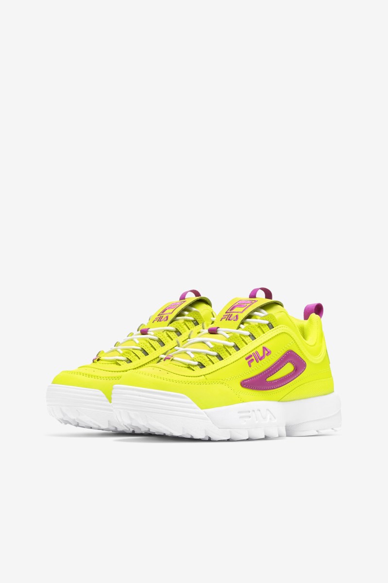 Fila - Disruptor 2 Premium Dame Gul Lilla Blomster Hvide